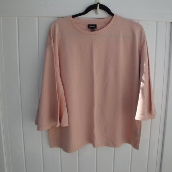 Who What Wear Women's Top Size Small Peach Knit Romantic Style Bell Sleeve - Picture 2 of 4